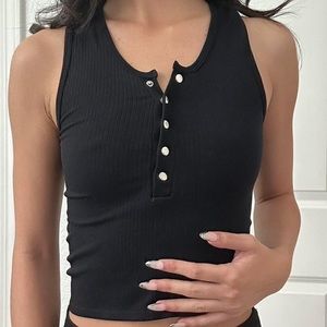 Black Halter Tank Top